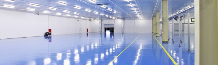 anti-static floor coating of a commercial space.