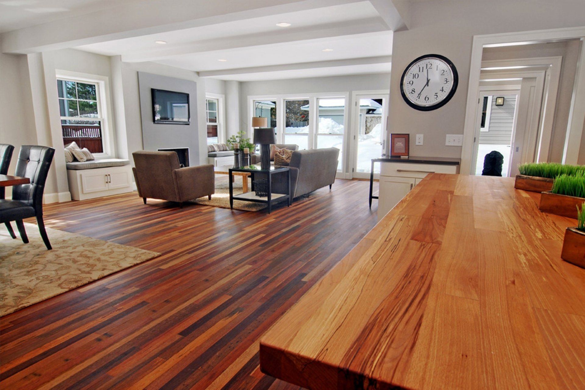 polished hardwood floor