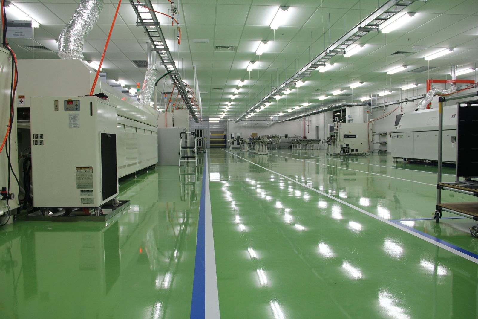 slip-resistant coating on the floor of a commercial place